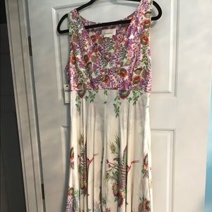 Anthropology dress, bird pattern